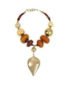 Robert Lee Morris Collection Beaded Pendant Necklace
