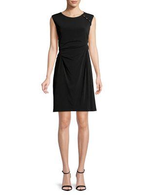 Ivanka Trump Ruched Sleeveless Dress