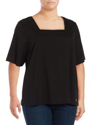 Calvin Klein Plus Classic Squareneck Top