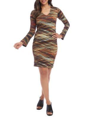 Karen Kane Mirage-print Sheath Dress