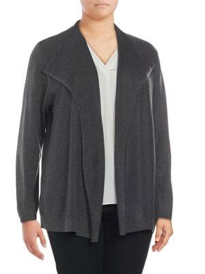 Calvin Klein Plus Open Collar Cardigan