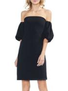 Vince Camuto Off-the-shoulder Bubble-sleeve Mini Shift Dress