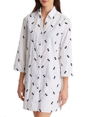 Karl Lagerfeld Paris Sunglasses Printed Shirtdress Cover-up