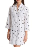 Karl Lagerfeld Paris Sunglasses Printed Shirtdress Cover-up
