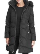 Karl Lagerfeld Faux Fur Down Coat