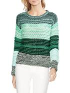 Vince Camuto Daybreak Textured Colorblock Cotton Sweater