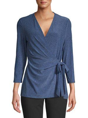 Anne Klein Printed Wrap Top