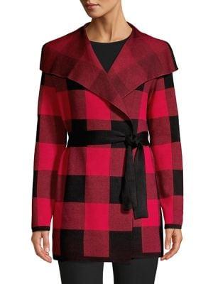 Premise Checkered Waist-tie Foldover Topper