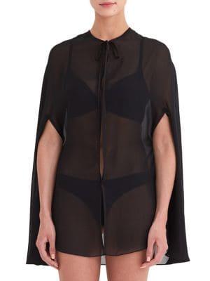 Rya Collection Cape-sleeve Chiffon Cover-up
