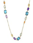 Effy Mosaic Amethyst, Topaz, Citrine And 14k Yellow Gold Necklace