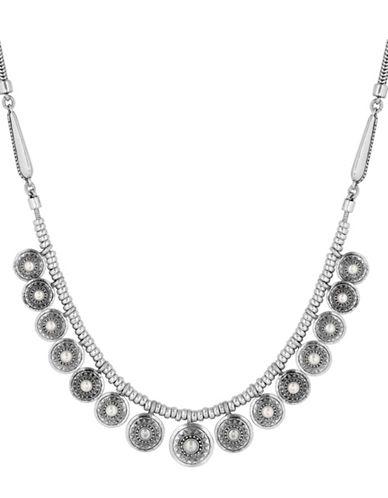 Lucky Brand Silvertone Freshwater Pearl Collar Necklace