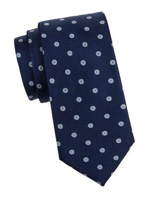Black Brown Silk Multi-dot Tie