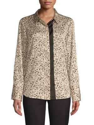 Donna Karan Printed Button-down Shirt