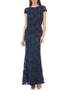 Js Collections Embellished Lace Gown