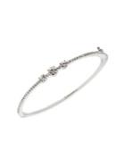 Givenchy Rhodium-plated And Crystal Pave Bangle Bracelet