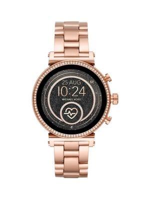 Michael Kors Sofie 2.0 Heart Rate Access Rose Goldtone Stainless Steel Smart Digital Watch