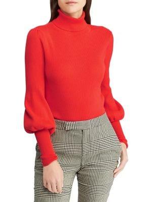 Lauren Ralph Lauren Textured Puff-sleeve Sweater
