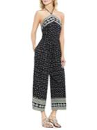 Vince Camuto Geo-printed Halter Jumpsuit