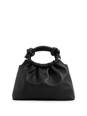 Mango Knot Leather Crossbody Bag