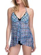 Profile By Gottex Pinwheel Convertible Flyaway Tankini Top