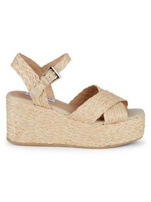 Steve Madden Pam Raffia Platform Sandals