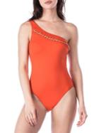 Kenneth Cole Reaction Mio One-shoulder Swimsuit