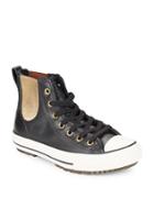 Converse Faux Fur Lined Leather Sneakers