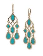 Ivanka Trump Turquoise Re-constituted Stone Chandelier Earrings