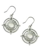 Lucky Brand Milagro Indigo Ranch Titanium & Mother-of-pearl Clustered Drop Earrings