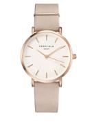 Rosefield The West Village Leather Analog Strap Watch