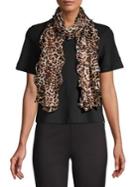Collection 18 Leopard-print Ruffle Scarf