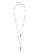 Uno De 50 Love Crazy Swarovski Crystal Layered Pendant Necklace