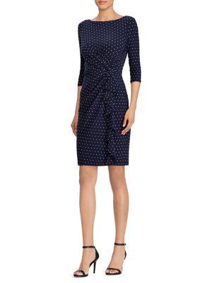 Lauren Ralph Lauren Matte Jersey Ruffle Dress