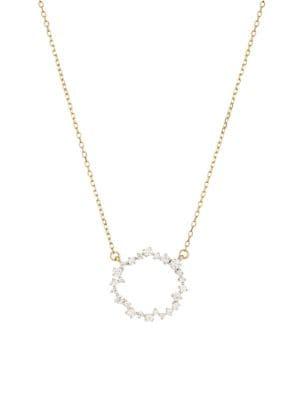 Adina Reyter 14k Yellow Gold & 0.14 Tcw White Diamond Small Scattered Circle Necklace