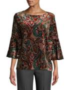 Nipon Boutique Paisley-print Bell-sleeve Top