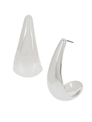 Robert Lee Morris Soho Blue Explosions Sculptural Curved Drop Earrings