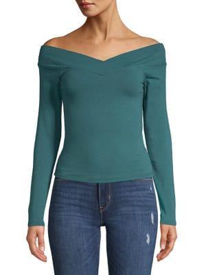 Miss Selfridge Off-the-shoulder Long-sleeve Sweater