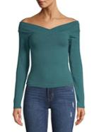 Miss Selfridge Off-the-shoulder Long-sleeve Sweater