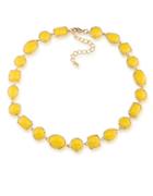 1st And Gorgeous Cabochon Multi-shape Flexible Collar Necklace In Yellow