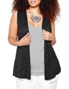 Addition Elle Love And Legend Lace-up Draped Cardigan
