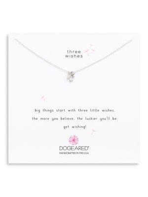 Dogeared 3 Wishes Crystal Cluster Pendant Necklace