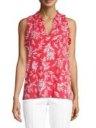 Michael Michael Kors Coral Ruffle Tank