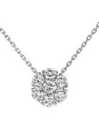 Morris & David 1.5 Tcw Diamond And 14k White Gold Pendant Necklace