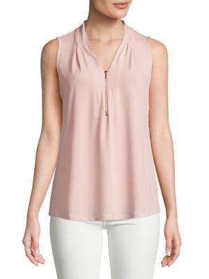Ivanka Trump Half-zip Sleeveless Top
