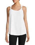 Ivanka Trump Knotted Strap Accented Textured Active Tank