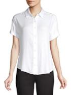 Lord And Taylor Separates Petite Short-sleeve Button-down Shirt