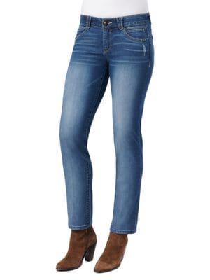 Democracy Distressed Straight-leg Jeans