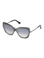 Balenciaga 57mm Mirrored Oversized Butterfly Sunglasses