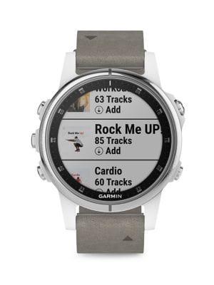 Garmin Fenix 5s Plus Stainless Steel & Silicone-strap Smart Watch