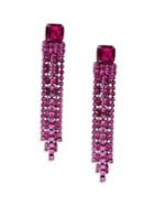 Kate Spade New York Fuchsia Crystal Fringe Drop Earrings